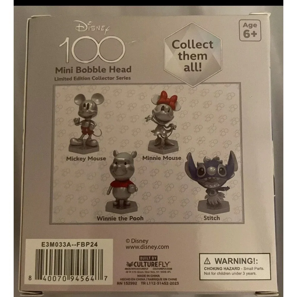 DISNEY 100 MINI BOBBLE HEAD COLLECTOR SERIES WINNIE The POOH LIMITED EDITION New